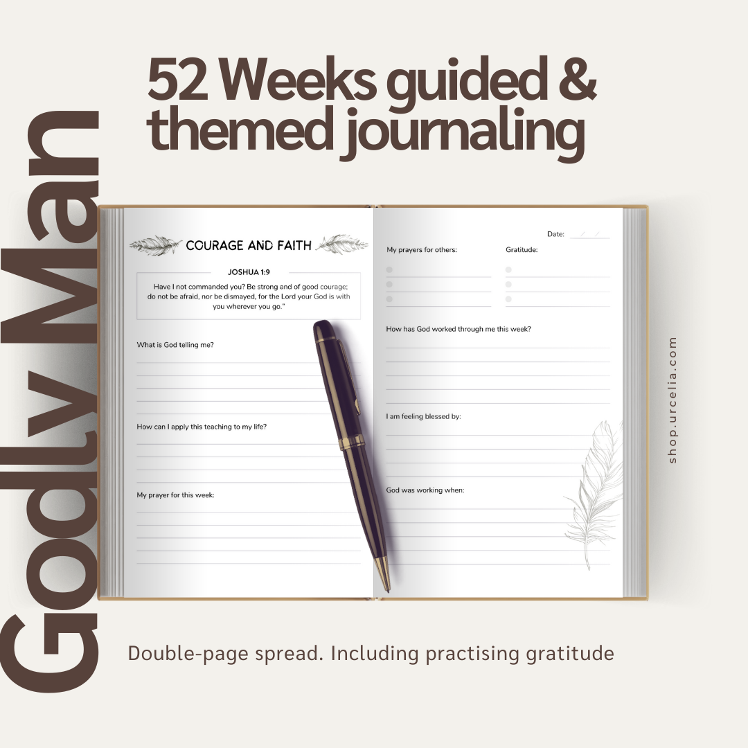 Godly Man Prayer Journal for Christian Men - Spiral Bound